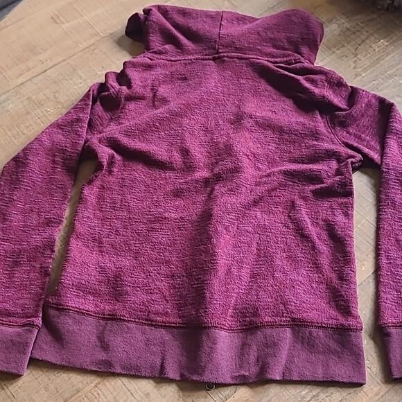 VANS Womens Medium Zip Down Thermal Jacket Hoodie Maroon Red MEDIUM - Picture 7 of 7